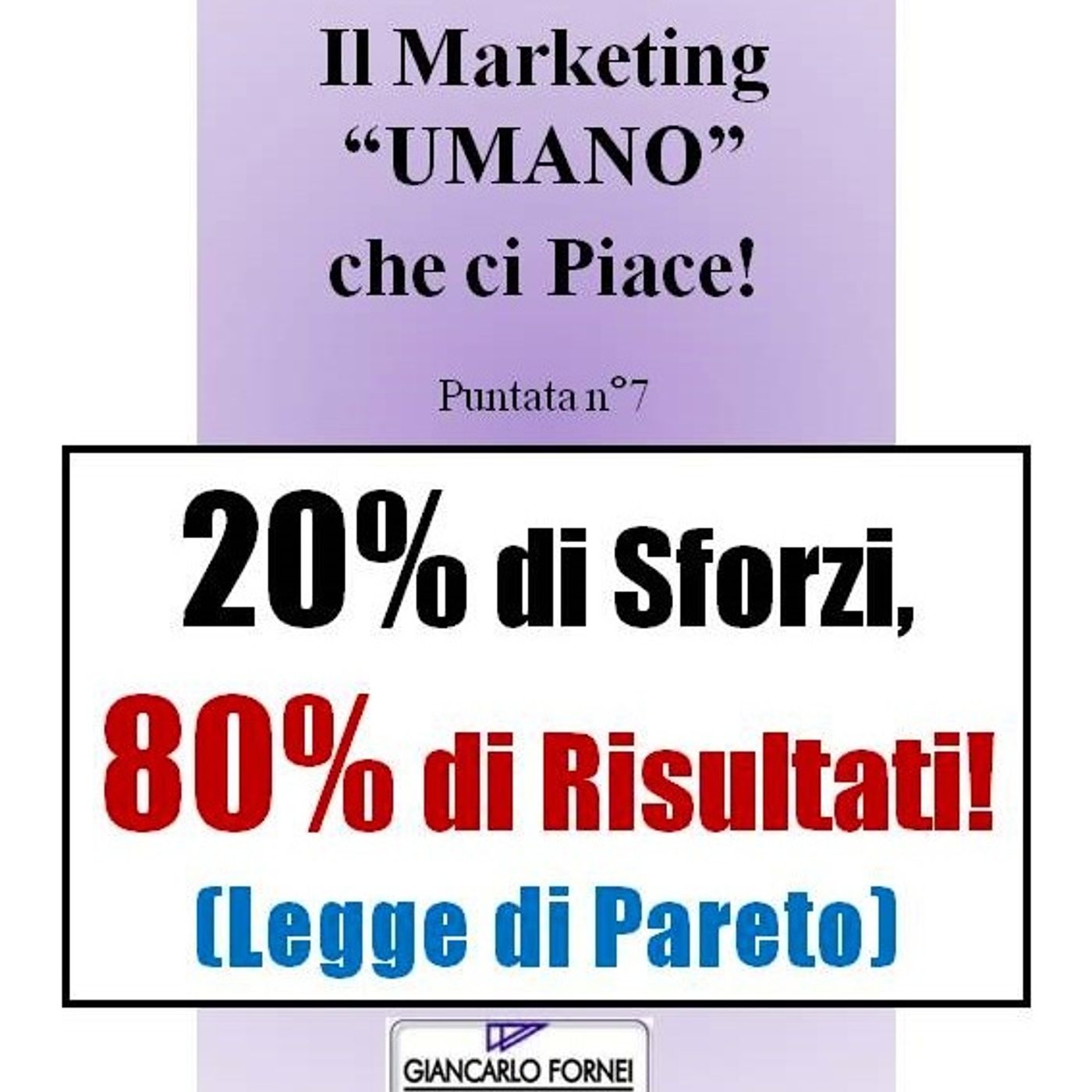 20% di Sforzi, 80% di Risultati: la Legge di Pareto nel Business - Il Marketing UMANO che ci piace - Podcast n°7 episode artwork