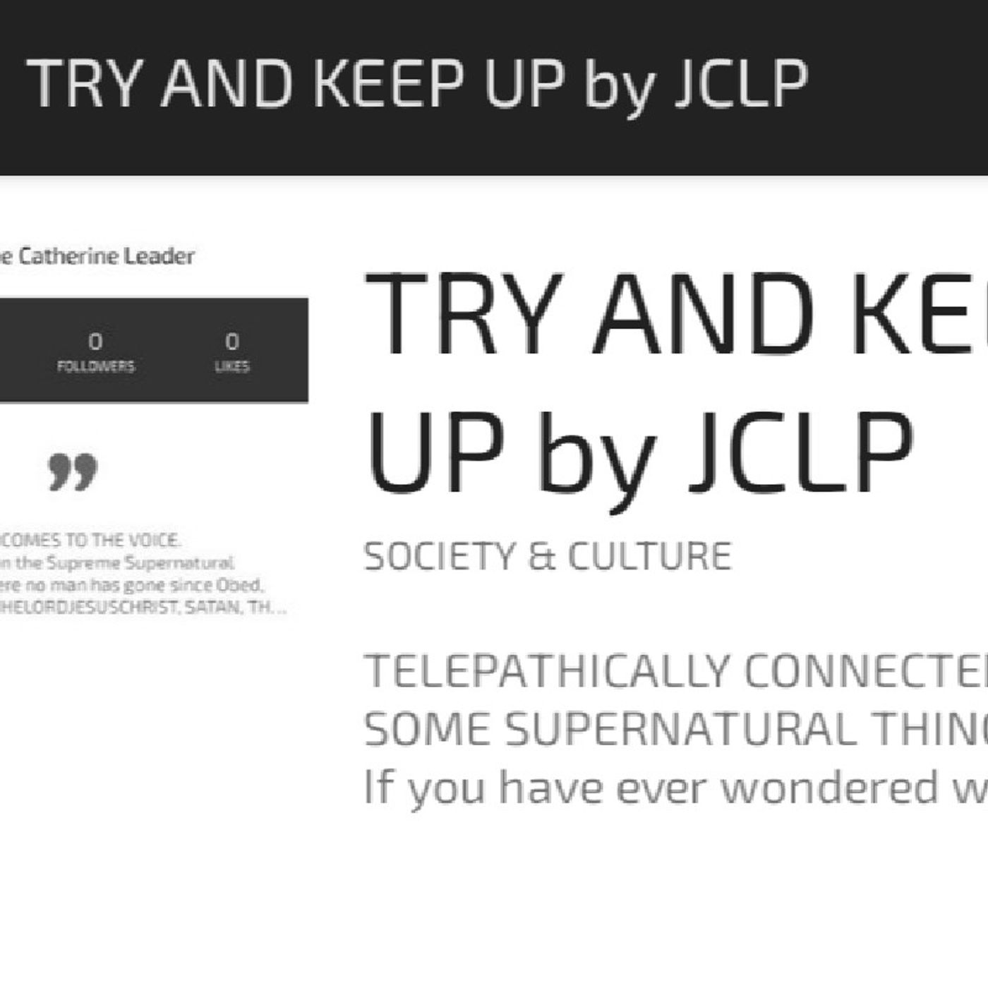 TRY AND KEEP UP...IN THE REALM OF THIS SUPERNATURAL HELL ON EARTH episode artwork