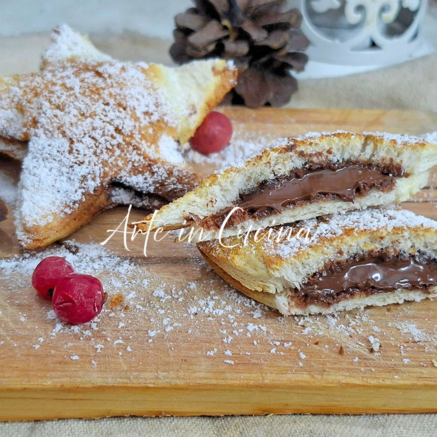 STELLINE di PANCARRè alla NUTELLA