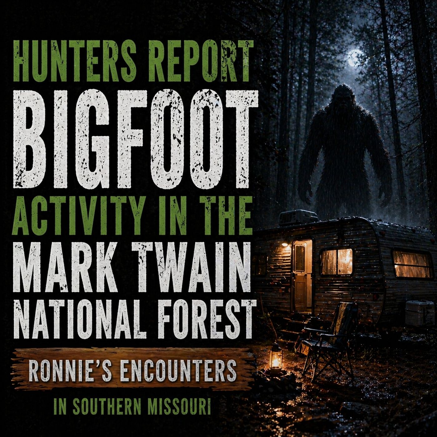 BIGFOOT ACTIVITY UNFOLDS AT OUR HUNTING CAMPSITE IN THE MARK TWAIN NATIONAL FOREST IN MISSOURI — SASQUATCH THEORY cover
