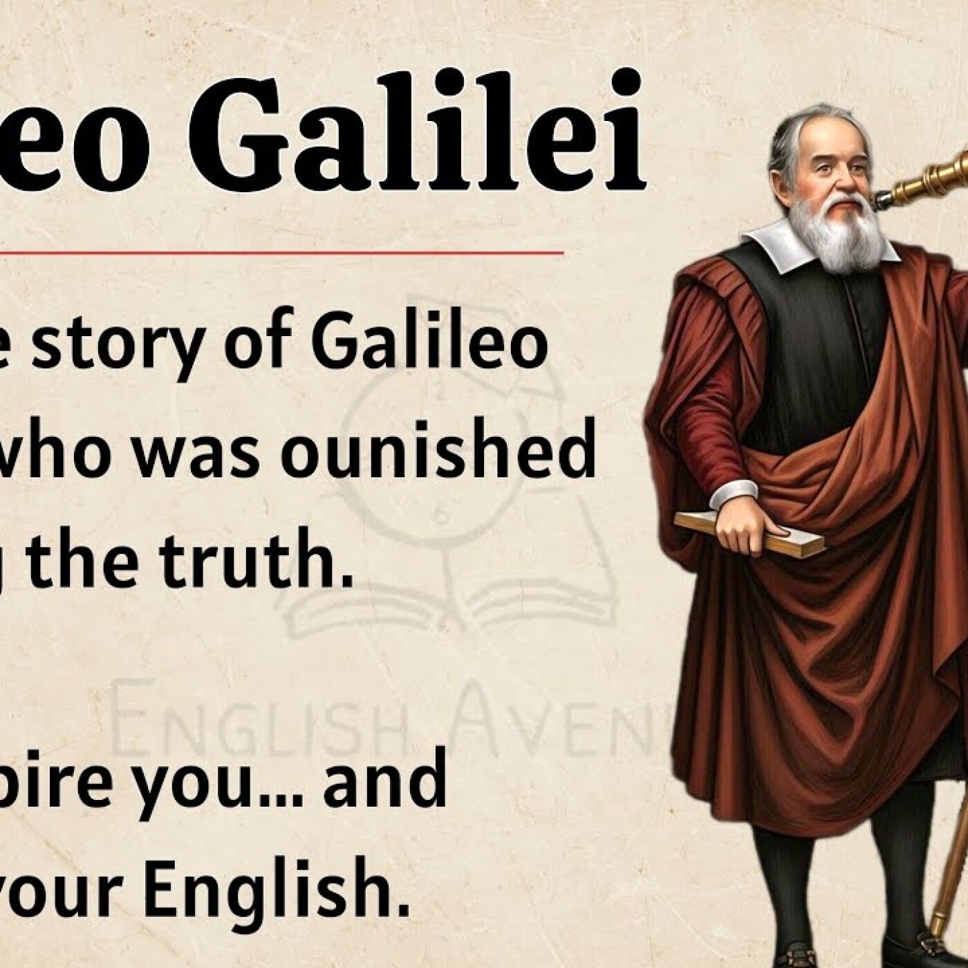 The Full Story of Galileo Galilei || Learn English Through Biography Level 3🔥|| Improve Your English episode artwork