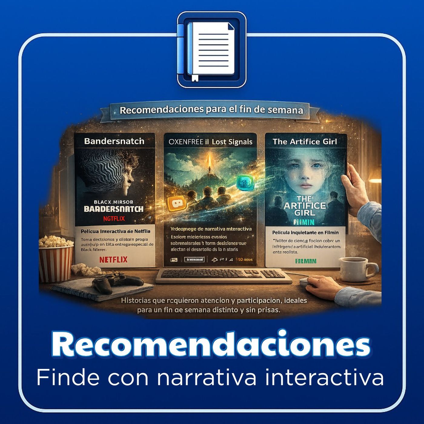 Recomendaciones. Finde con narrativa interactiva
