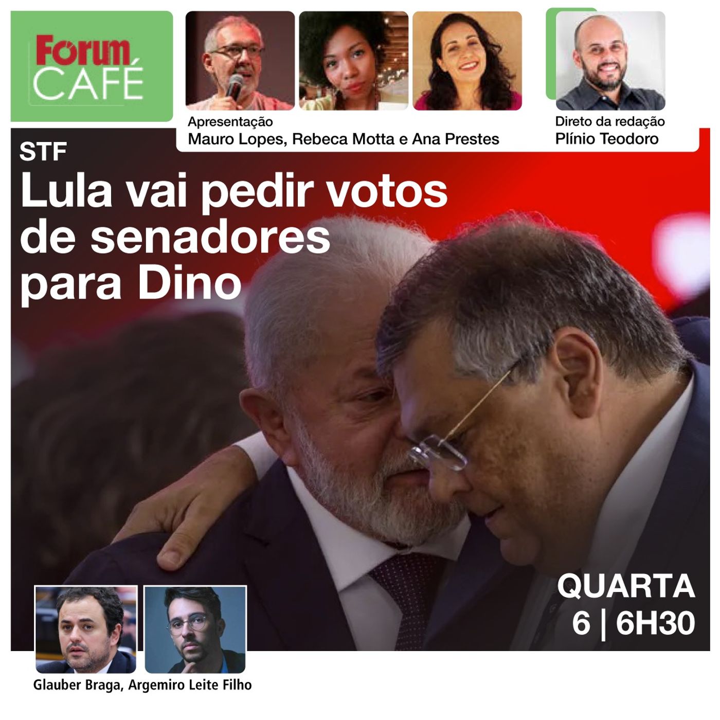 STF: Lula arregaça as mangas e vai pedir votos de senadores para Dino | Fórum Café | 6.12.23