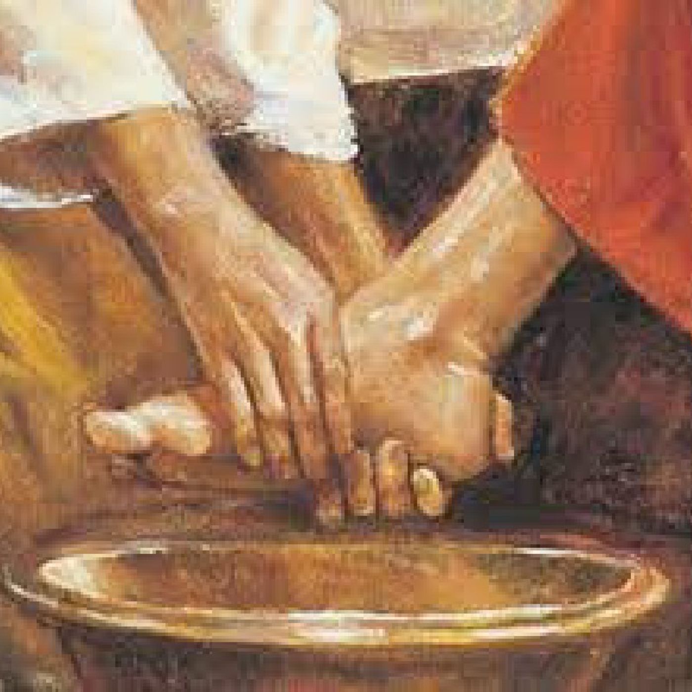 Jesus washes his disciples feet