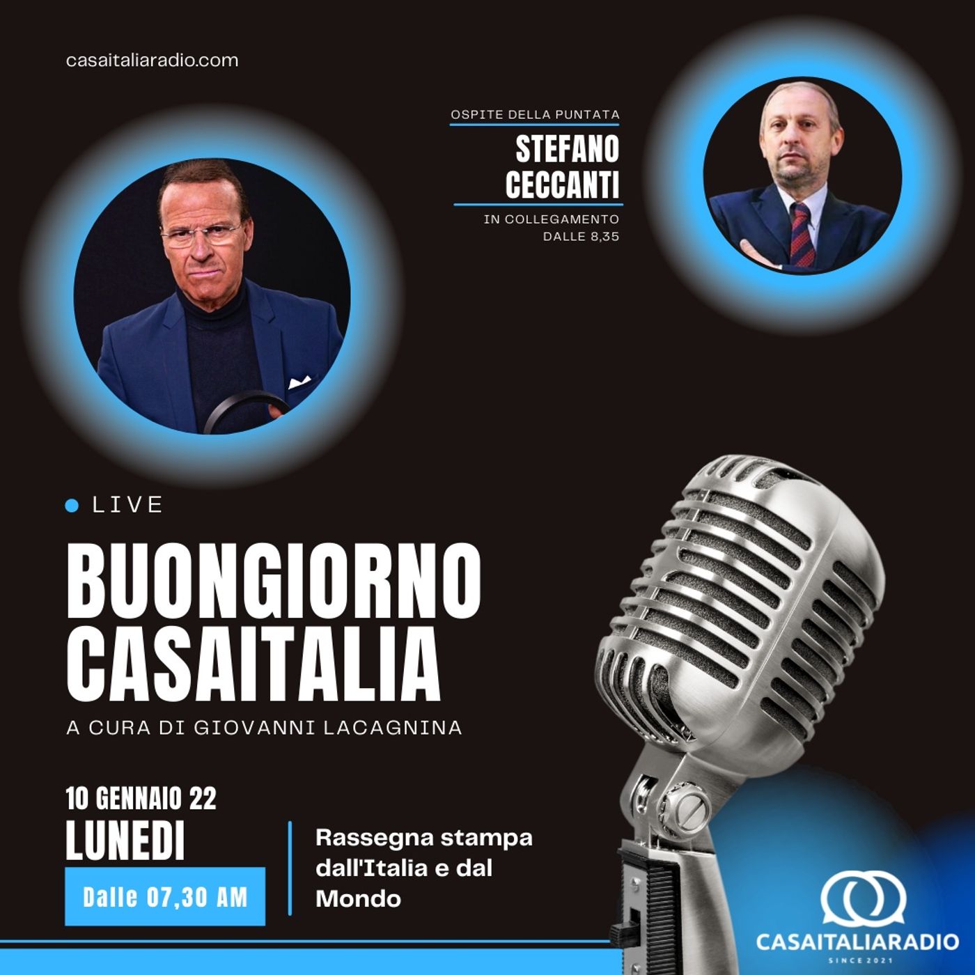 Intervista con l'Onorevole Stefano Ceccanti - BUONGIORNO CASA ITALIA RADIO (10.01.2022) episode artwork