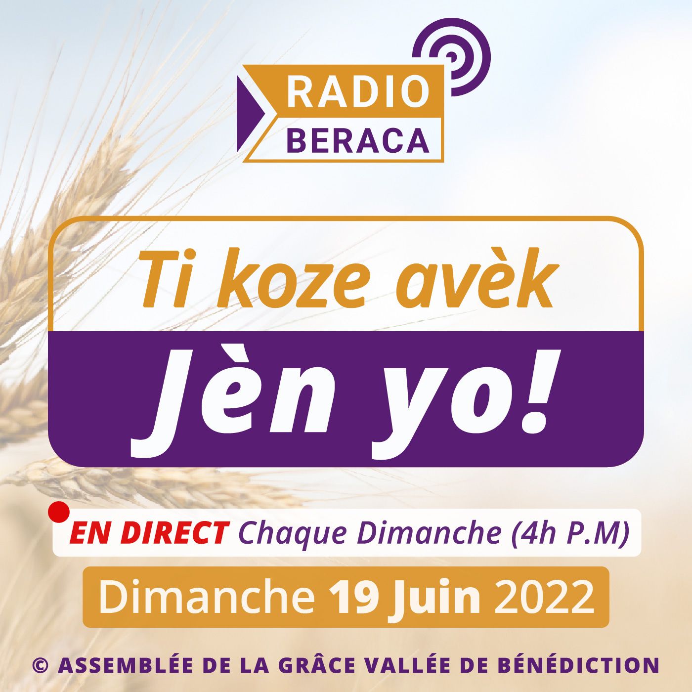 Dimanche 19 juin 2022.- Ti koze avèk jèn yo episode artwork