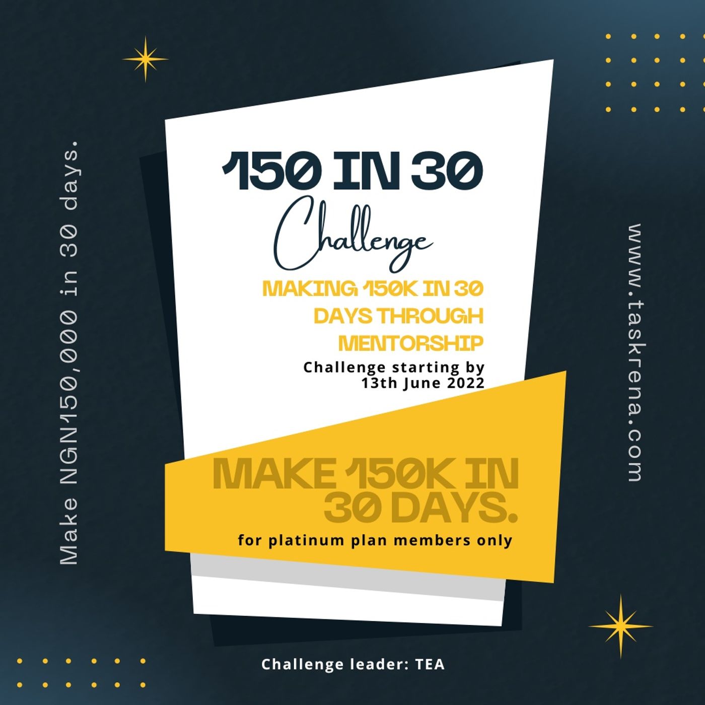 Challenge 150 in 30 podcast artwork