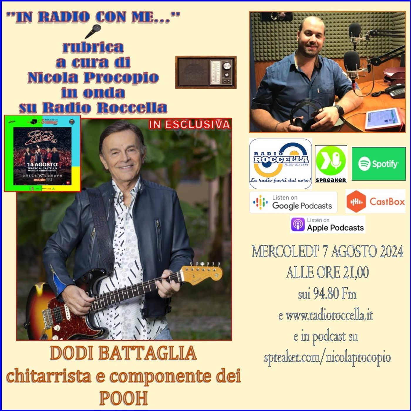 In Radio con me - Intervista a Dodi Battaglia Pooh 07-08-2024 episode artwork