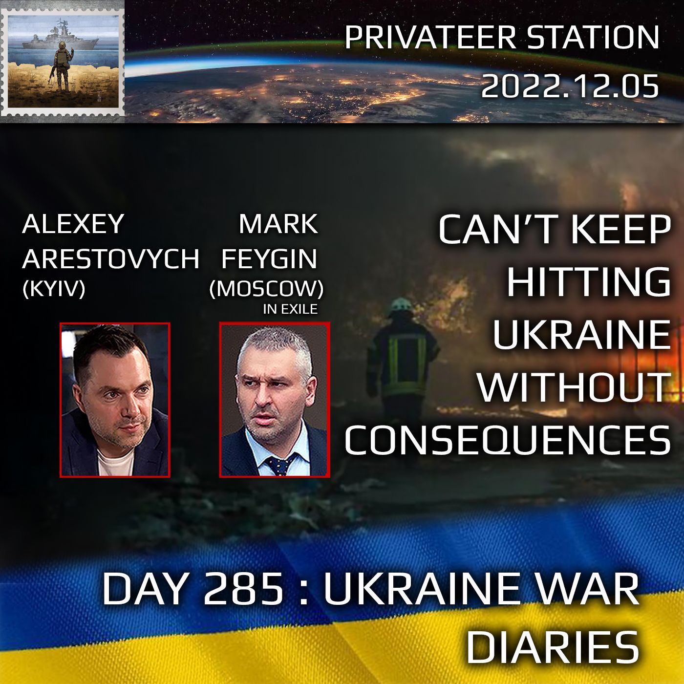 cover of episode War Day 285: Ukraine War Chronicles with Alexey Arestovych & Mark Feygin