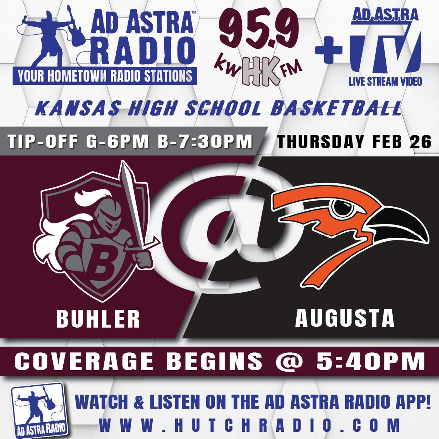 Buhler Crusaders at Augusta Orioles Boys High School Basketball (February 26, 2026) episode artwork