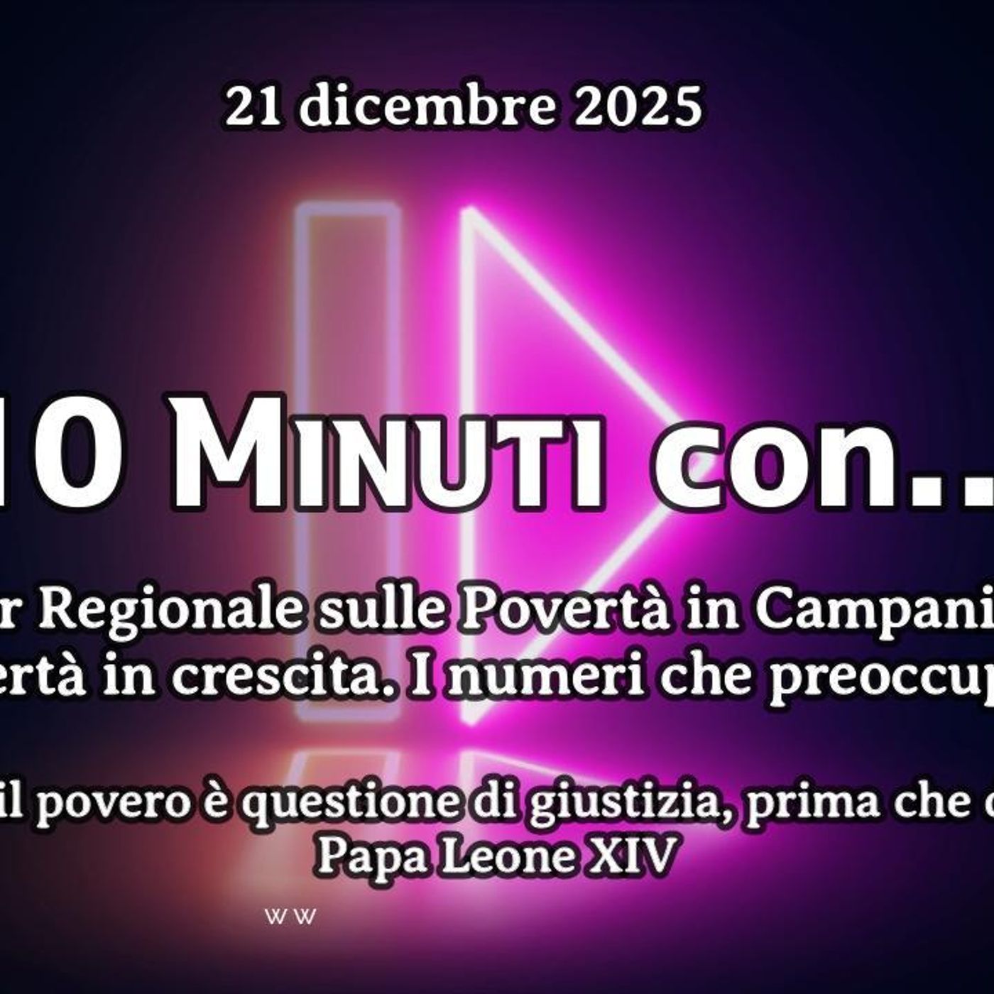 LaVoce24OnAir - «10 minuti con...»  del 21 dicembre 2025 – Dossier Regionale sulle Povertà in Campania 2025. Povertà in crescita episode artwork