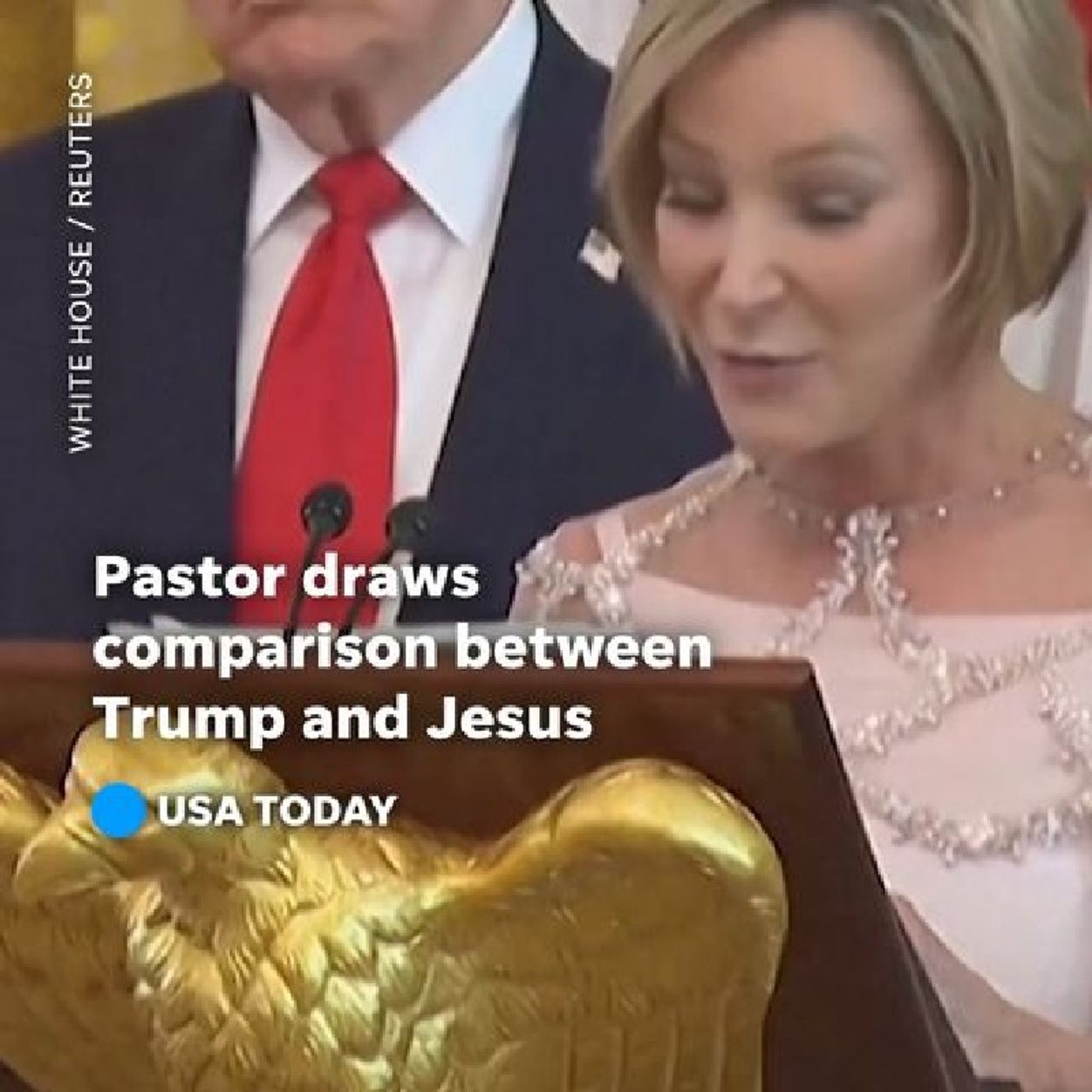 At the White House Easter lunch, Pastor Paula White-Cain likened President Donald Trump's experiences to those of Jesus Christ. #politics #T episode artwork