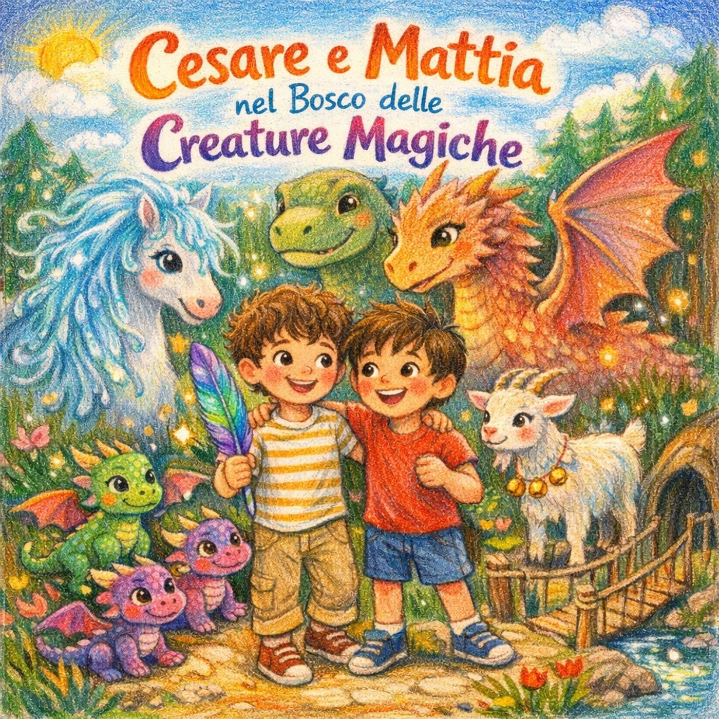 Cesare e Mattia nel Bosco delle Creature Magiche