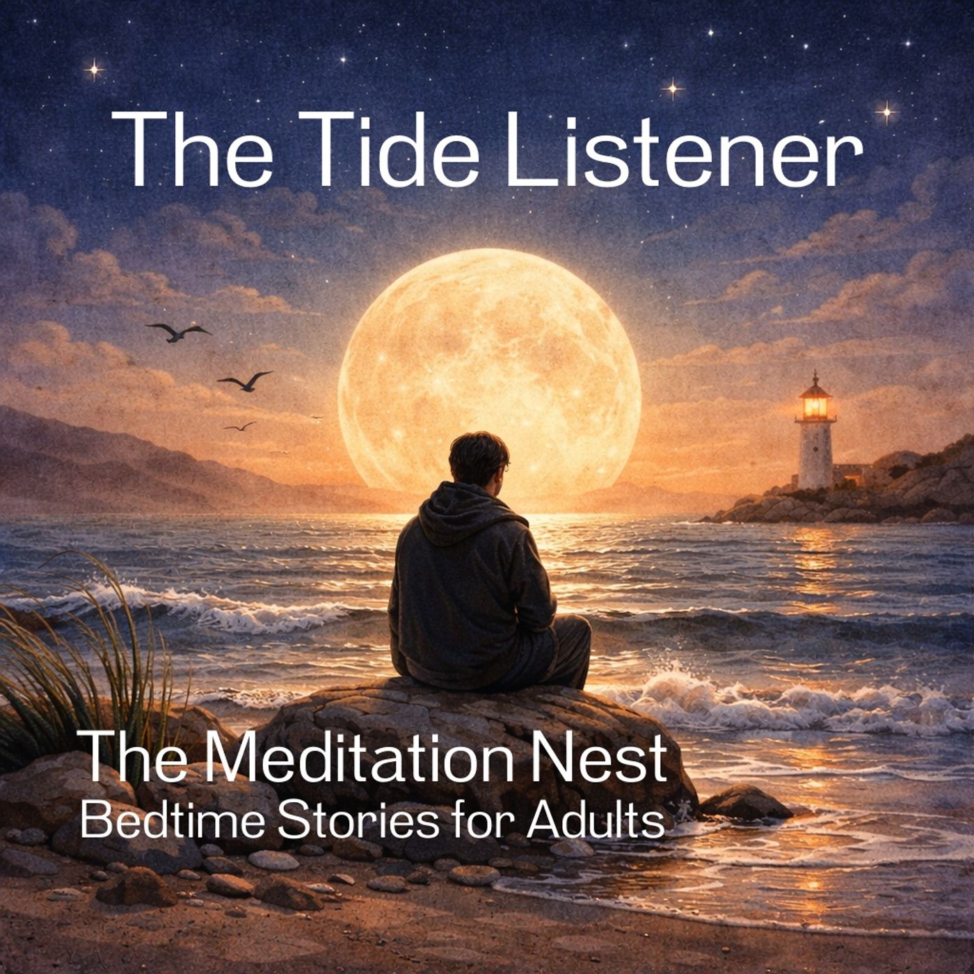 The Tide Listener | An ocean themed calming sleep story episode artwork