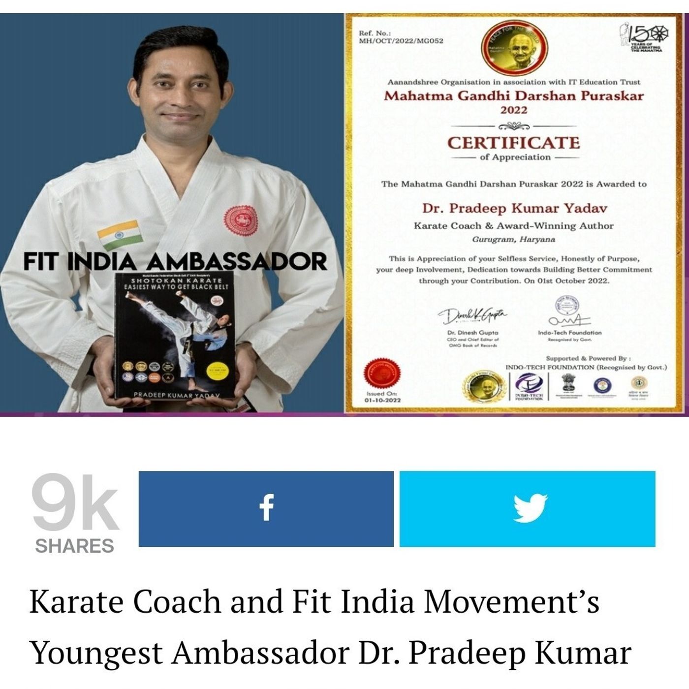 Karate Coach Won 40 Awards
