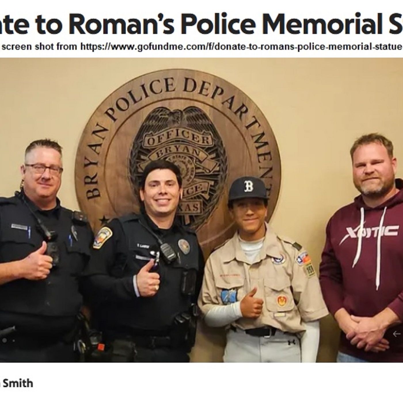 Bryan High School freshman's Eagle Scout project includes a statue outside the Bryan Police Department episode artwork