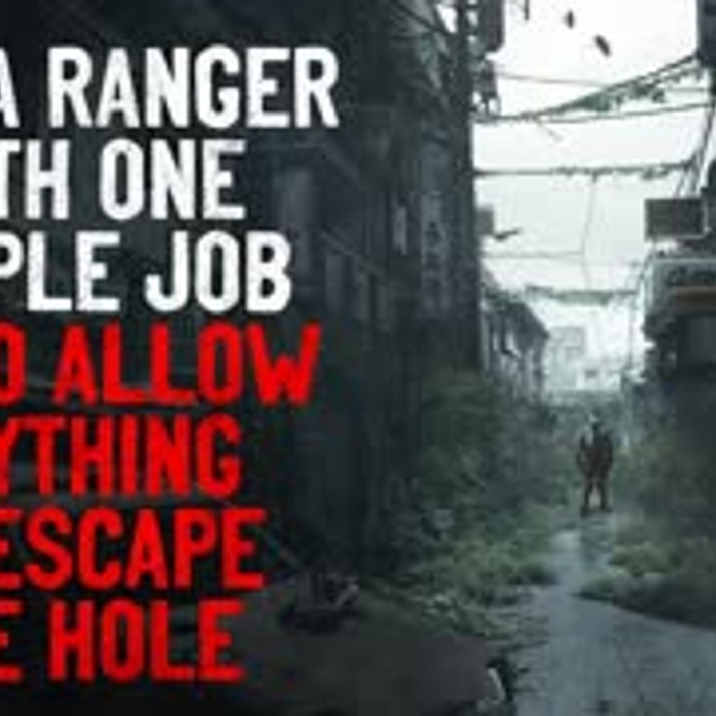 "I’m a ranger with one simple job- Do not allow anything to escape the hole" Creepypasta