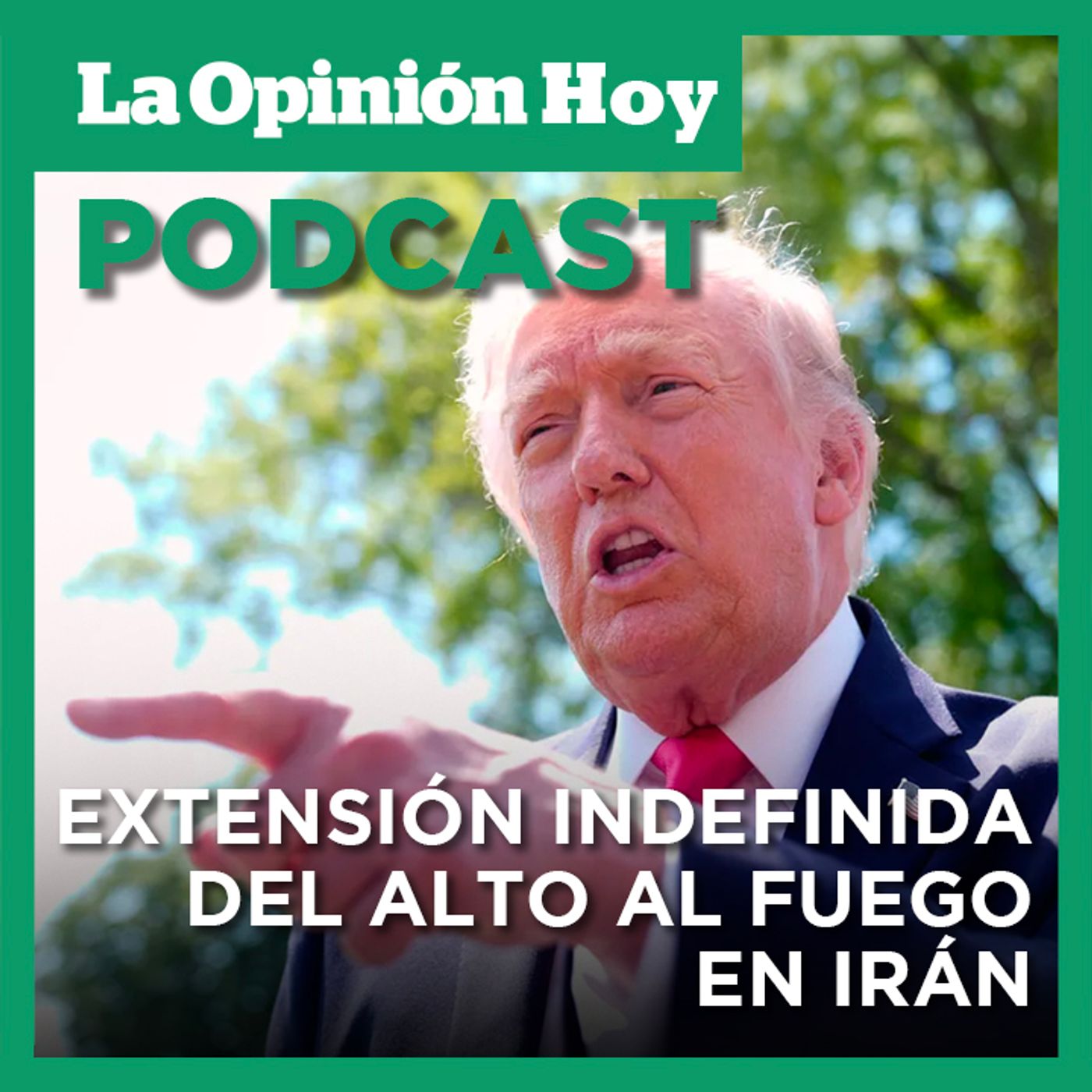 Trump extiende indefinidamente el alto el fuego en contra de Irán.