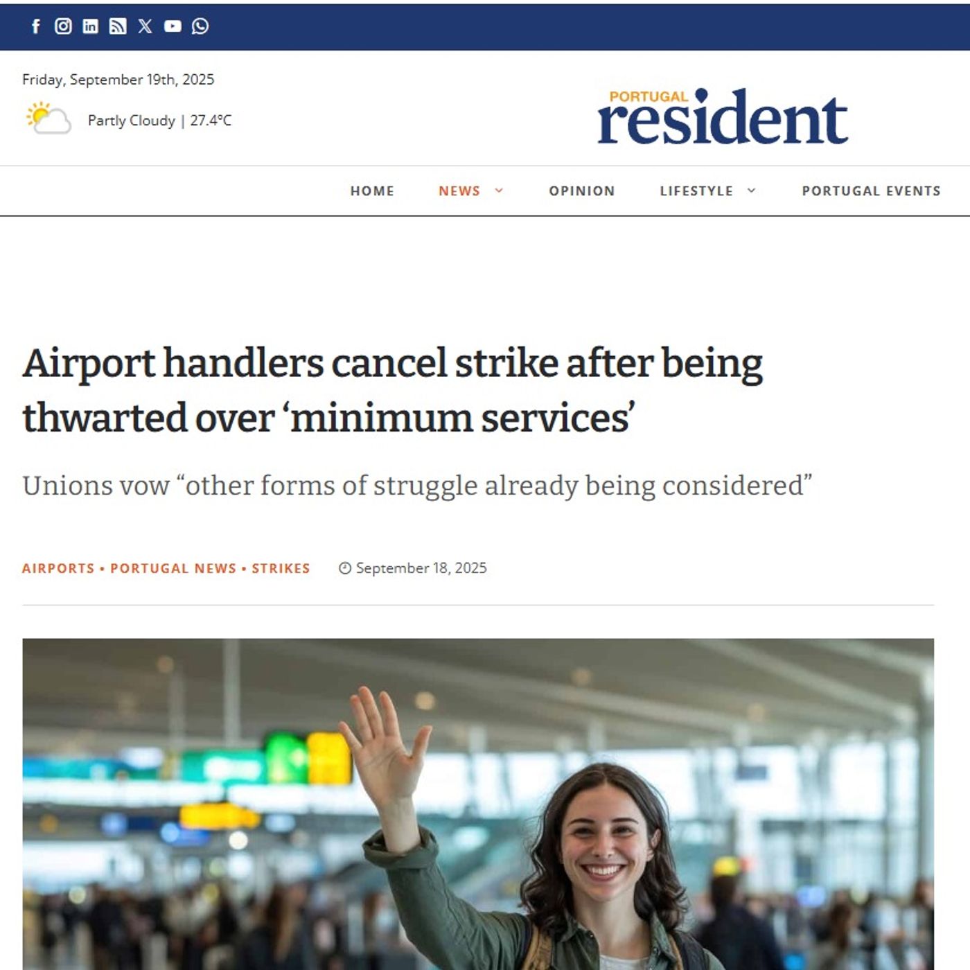 CANCELLED: Portugal Airport Strikes? More at www.theportugalclub.com #portugal #airport #strikes