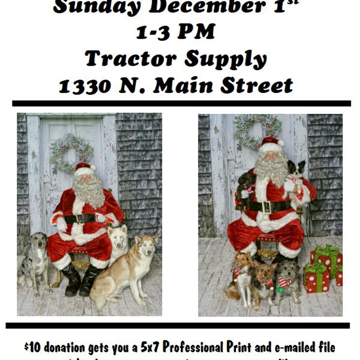 PET PHOTOS WITH SANTA