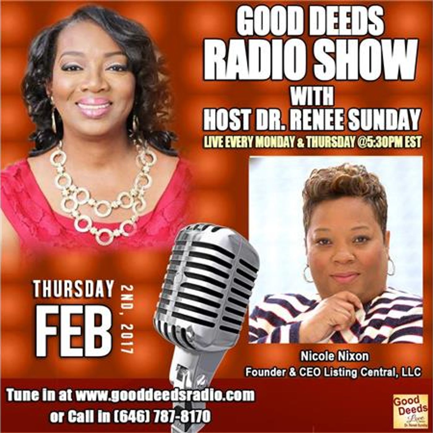 Nicole Nixon Founder & CEO Listing Central, LLC shares on Good Deeds Radio Show episode artwork