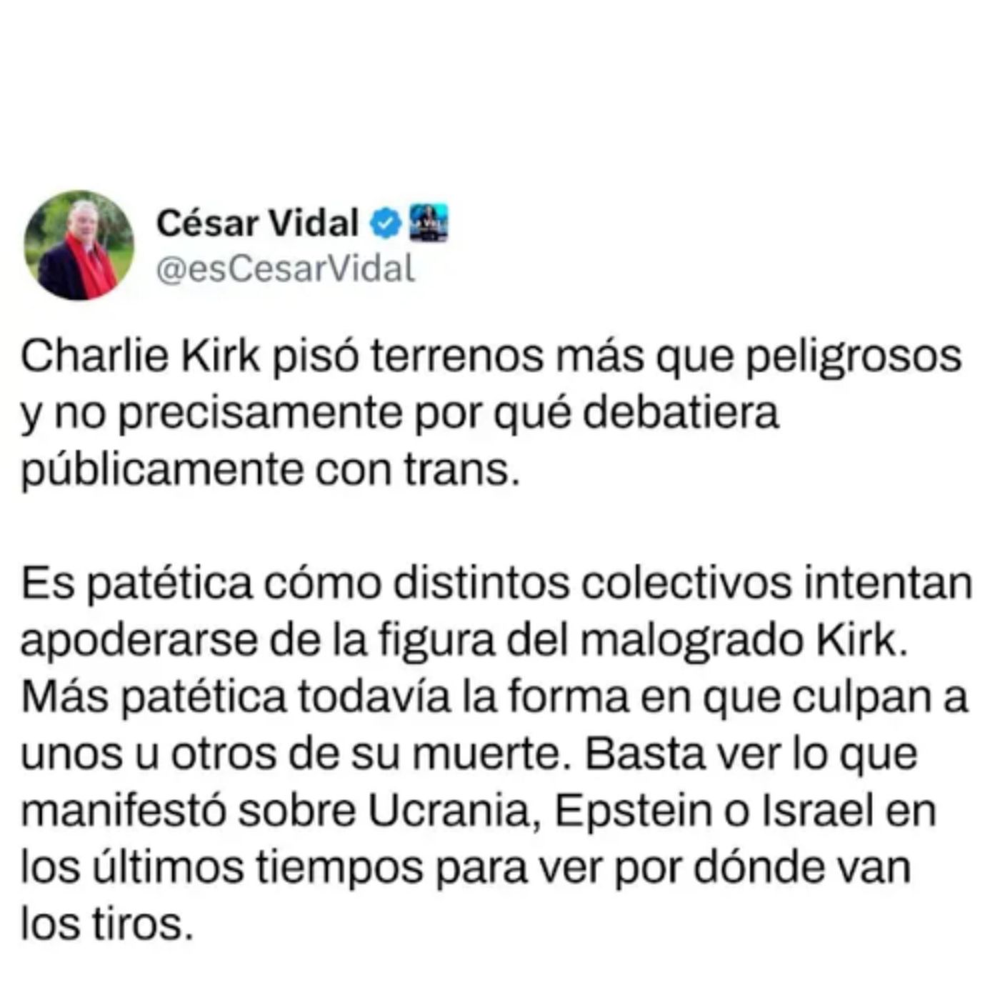 🔴 CÉSAR VIDAL _ Caso Charlie Kirk