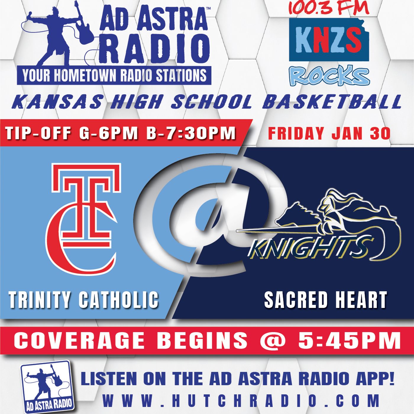 Hutchinson Trinity Catholic Celtics at Sacred Heart Knights Boys High School Basketball (January 30, 2026) episode artwork