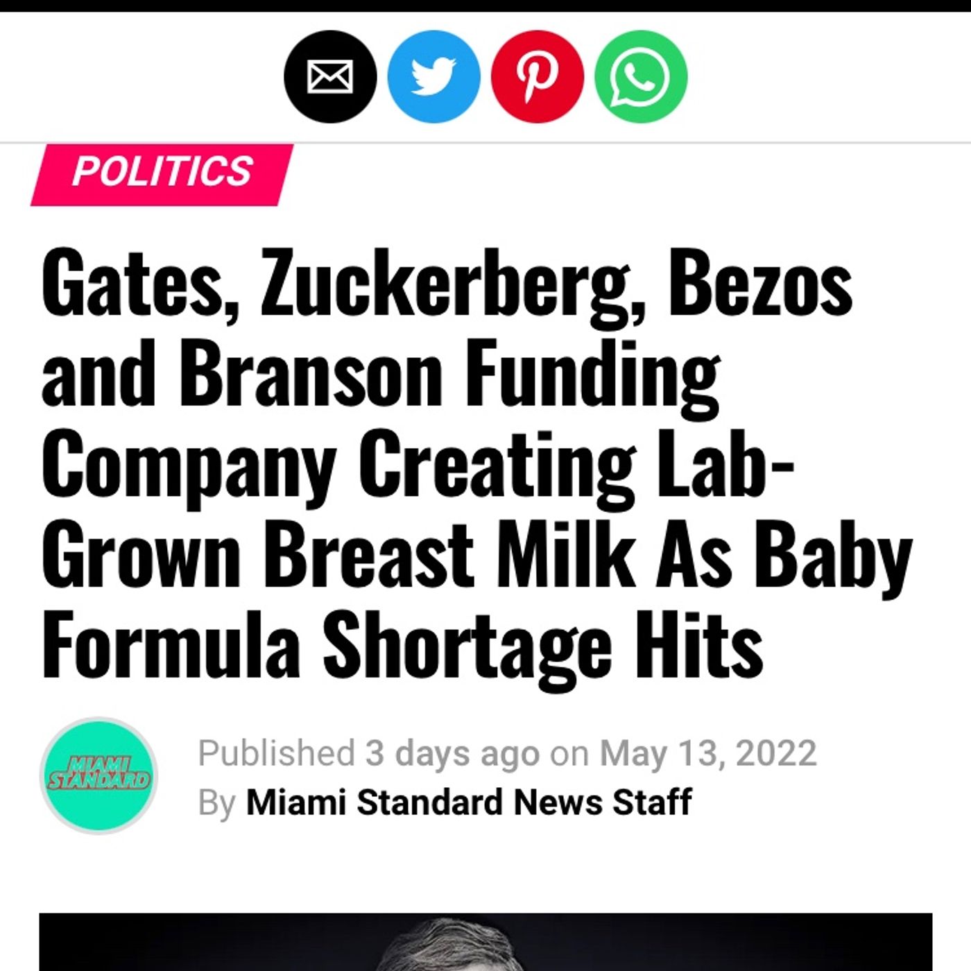 Gates, Zuckerberg, Bezos and Branson Funding Company Creating Lab-Grown Breast Milk As Baby Formula Shortage Hits episode artwork