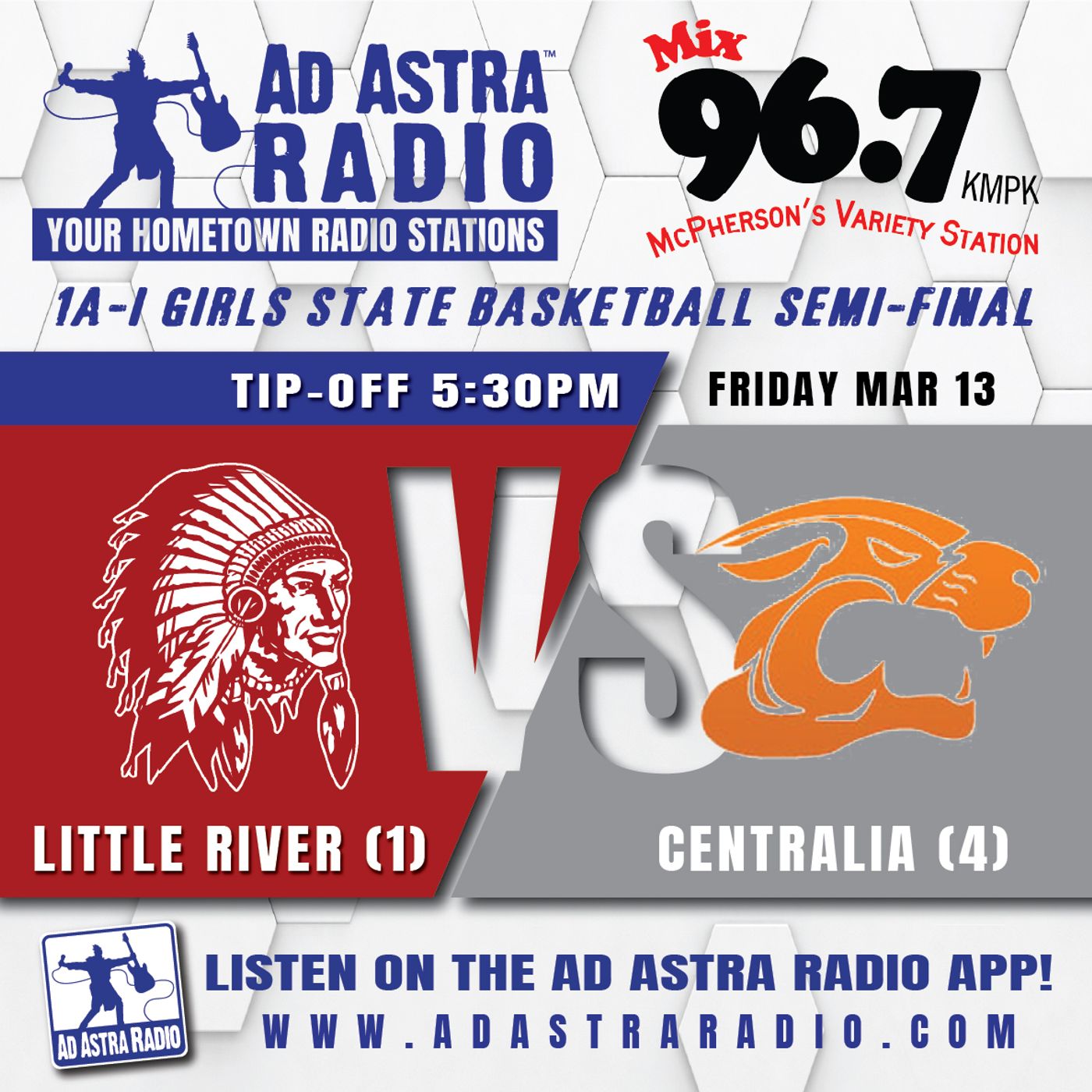 Little River Redskins vs Centrailia Panthers High School Basketball (1A-I Girls State Semifinal-March 13, 2026) episode artwork