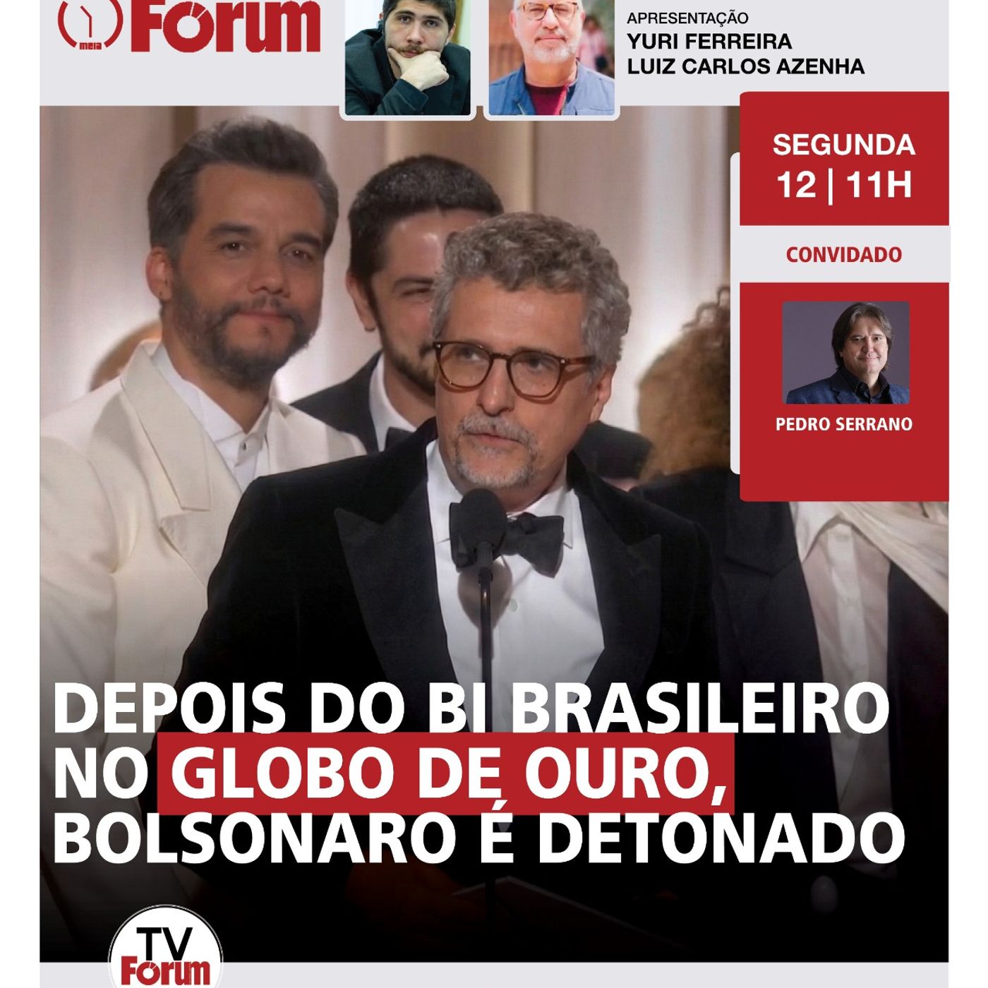 Diretor de O Agente Secreto detona Bolsonaro depois de premiação brasileira no Globo de Ouro | 12.01 Diretor de O Agente Secreto detona Bolsonaro depois de premiação brasileira no Globo de Ouro | 12.01
