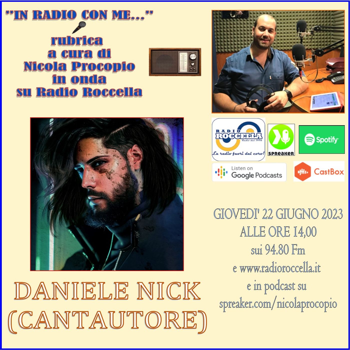 In Radio con me - Intervista a Daniele Nick 22-06-2023 episode artwork