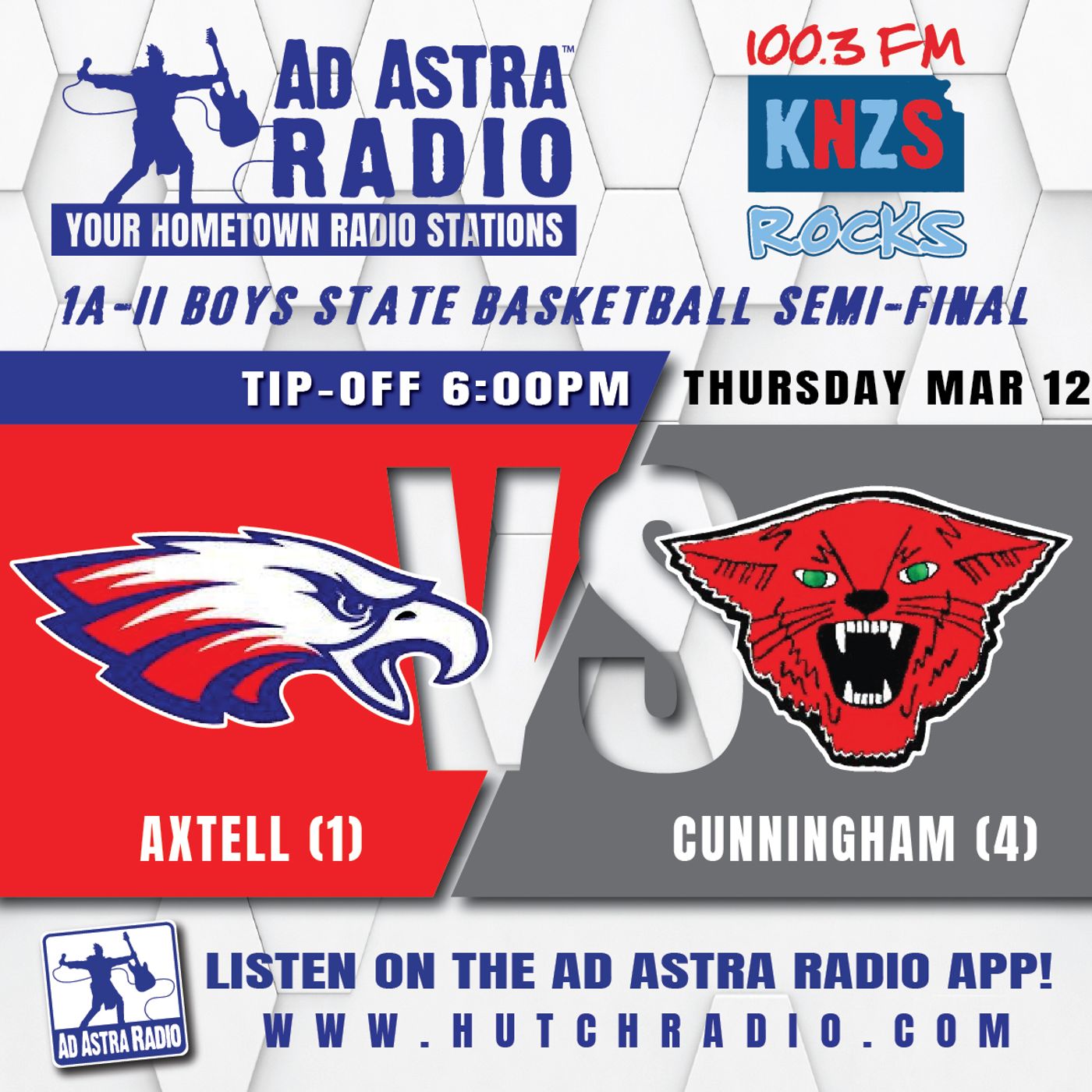 Axtell Eagles vs Cunningham Wildcats High School Basketball (1A-II Boys State Semifinal-March 12, 2026) episode artwork