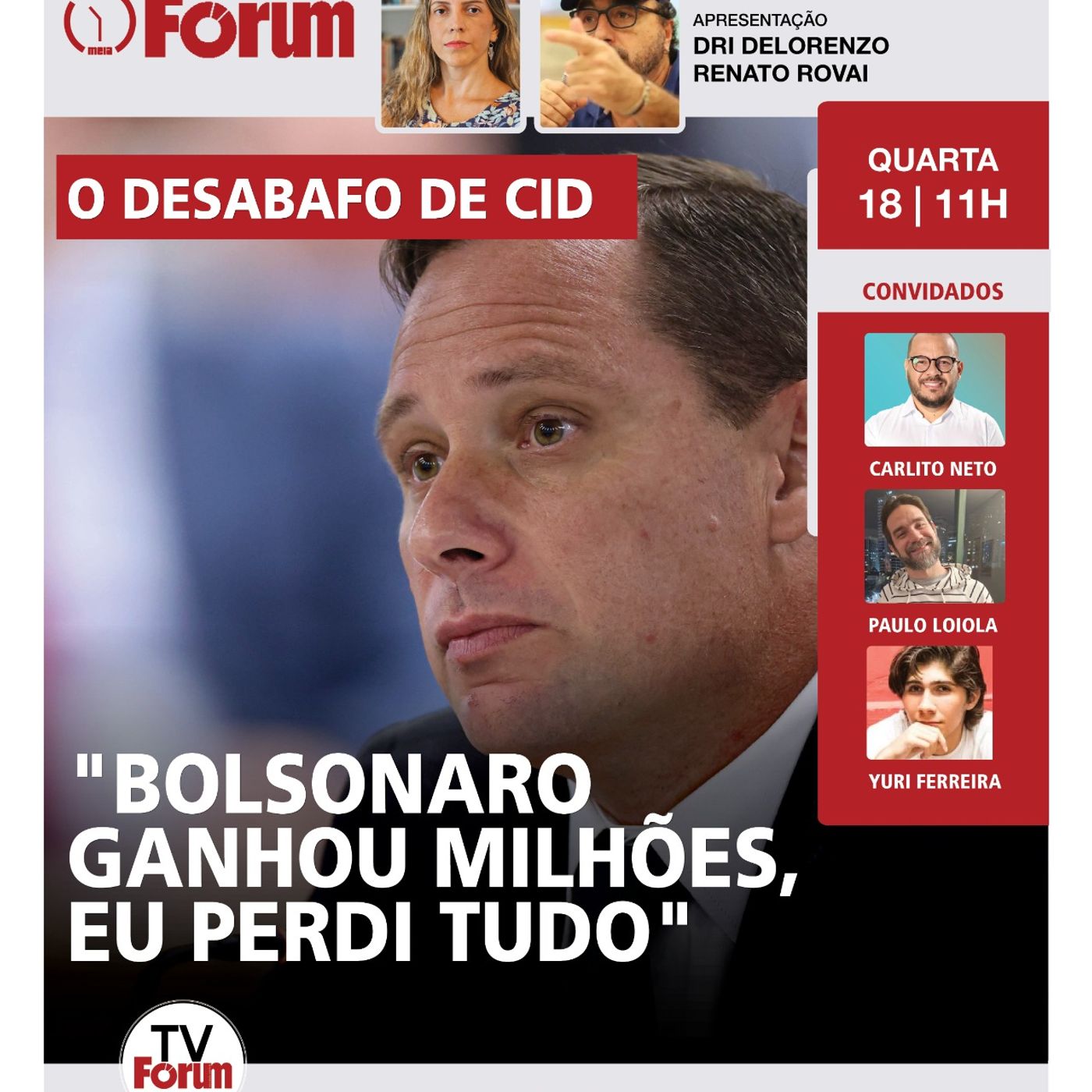 Cid: BOLSONARO ganhou milhões | Congresso contra LULA: conta de luz mais cara | CPMI do INSS episode artwork
