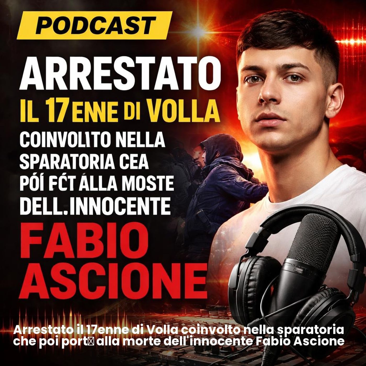 Arrestato il 17enne di Volla coinvolto nella sparatoria che poi portò alla morte dell'innocente Fabio Ascione episode artwork