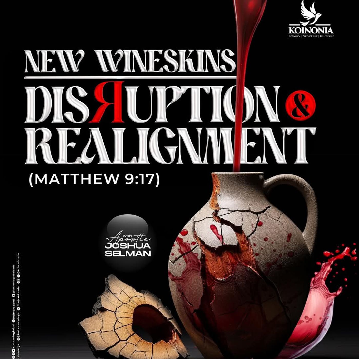 NEW WINESKINS (DISRUPTIONS & REALIGNMENTS) WITH APOSTLE JOSHUA SELMAN