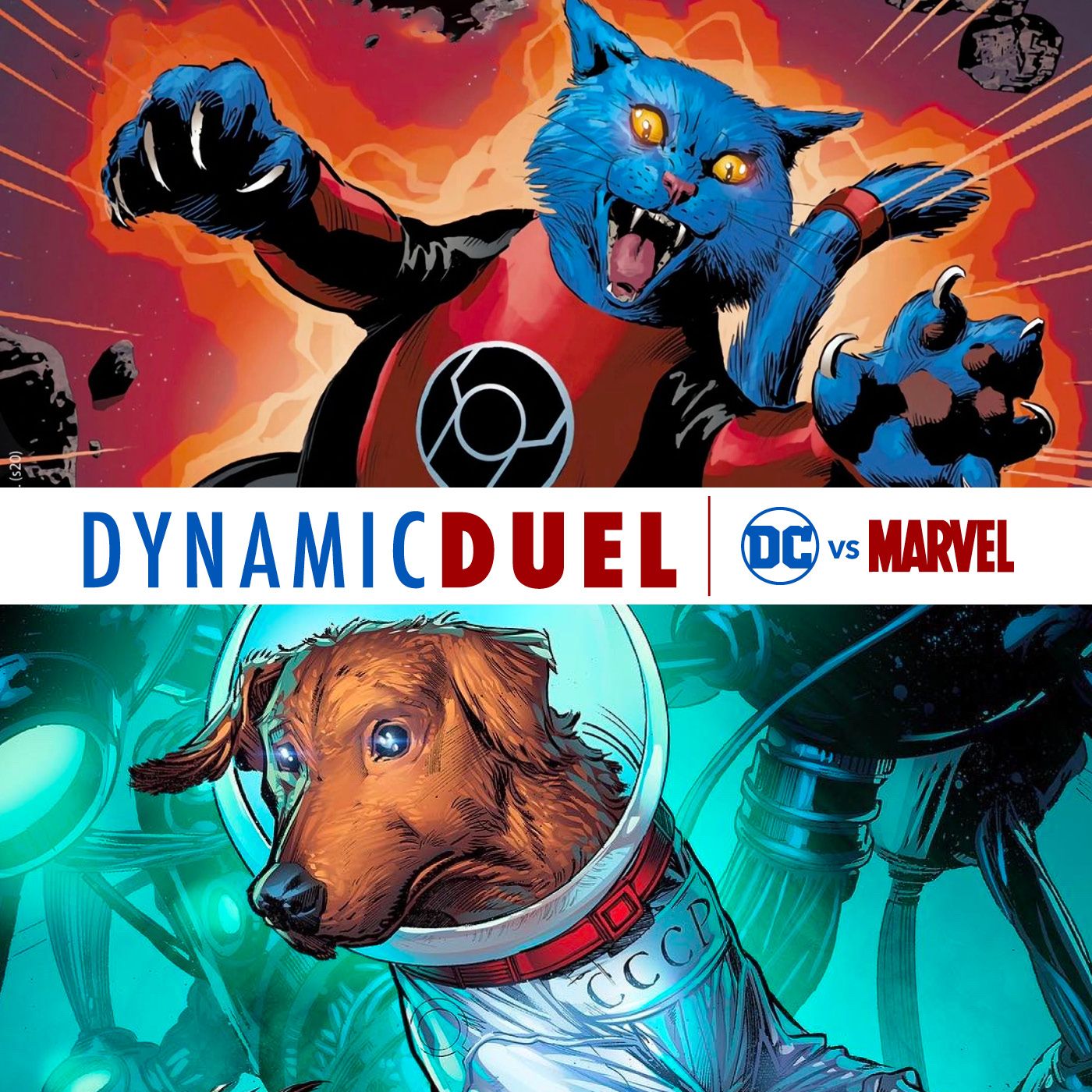 Red Lantern (Dex-Starr) vs Cosmo the Spacedog