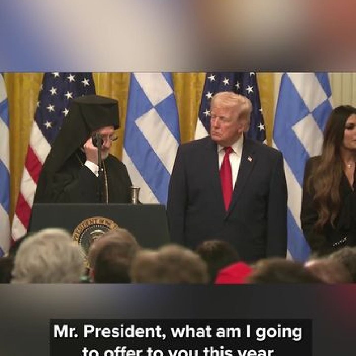 President Donald Trump welcomed Archbishop Elpidophoros of the #Greek Orthodox Archdiocese of America to the White House on Thursday for "Gr episode artwork
