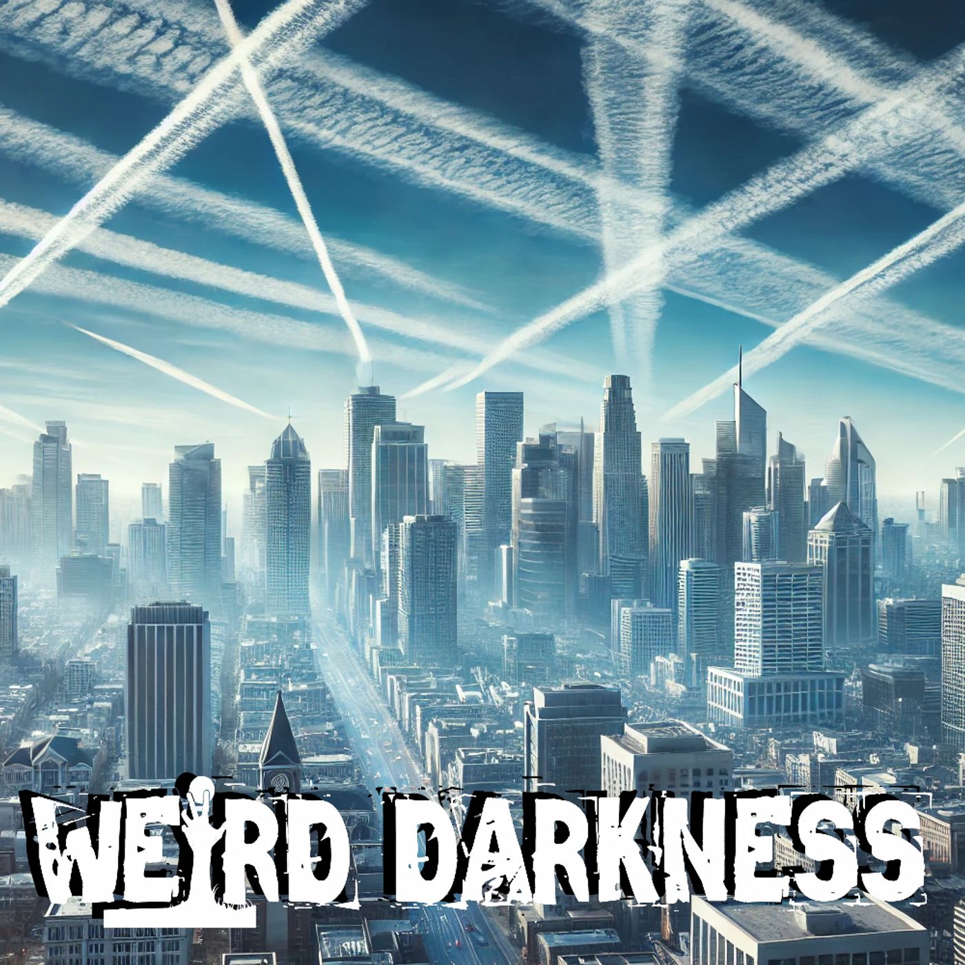 cover of episode “CREEPY AND CONTRARY CHEMTRAILS” and More Strange and Macabre True Stories! #WeirdDarkness