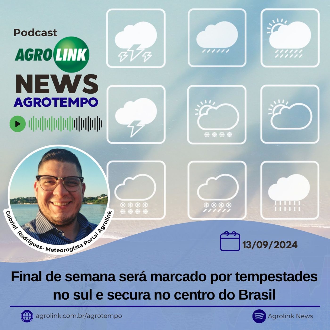 Final de semana será marcado por tempestades no sul e secura no centro do Brasil episode artwork