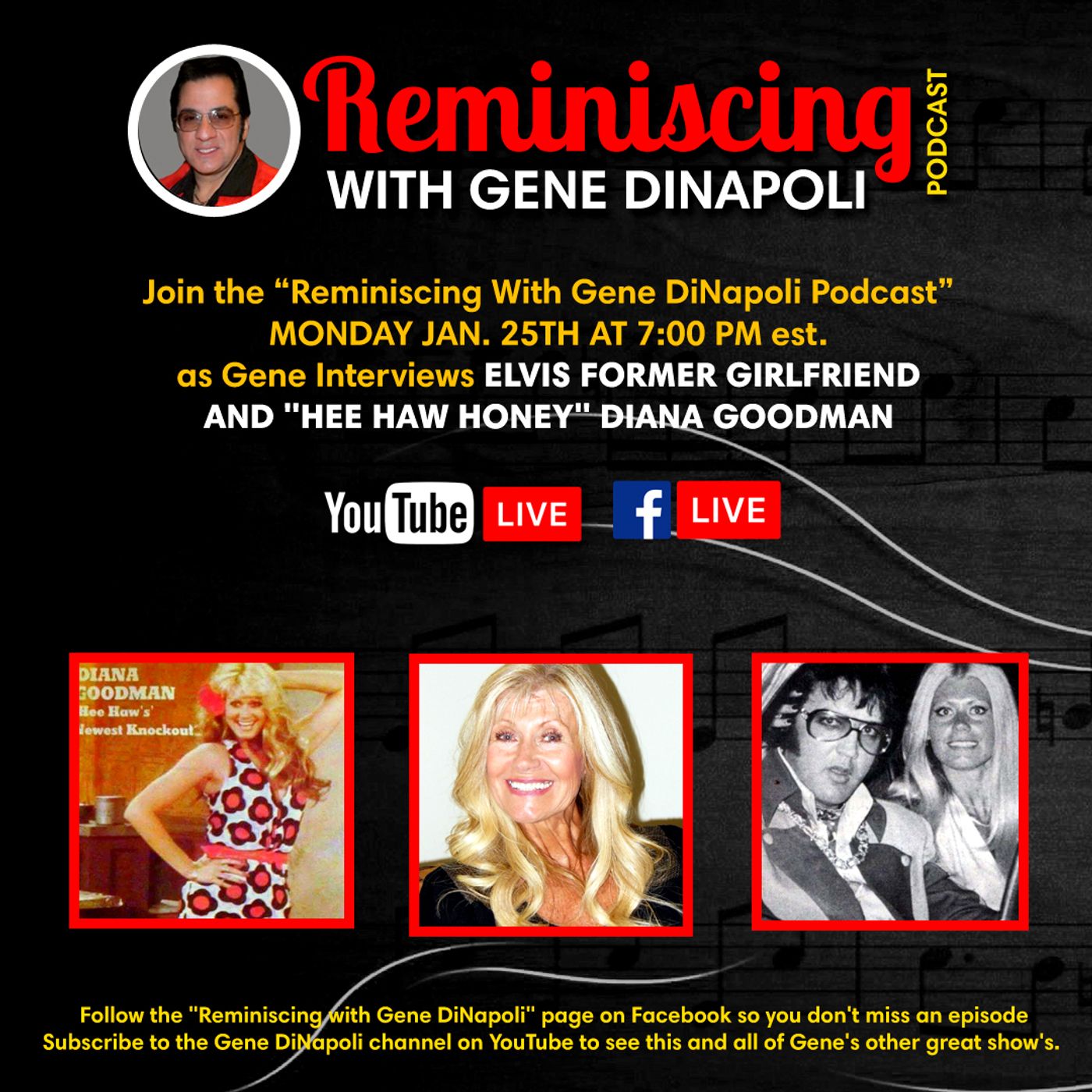Diana Goodman, Elvis former girlfriend and Hee Haw Honey TV star get’s interviewed by Gene DiNapoli