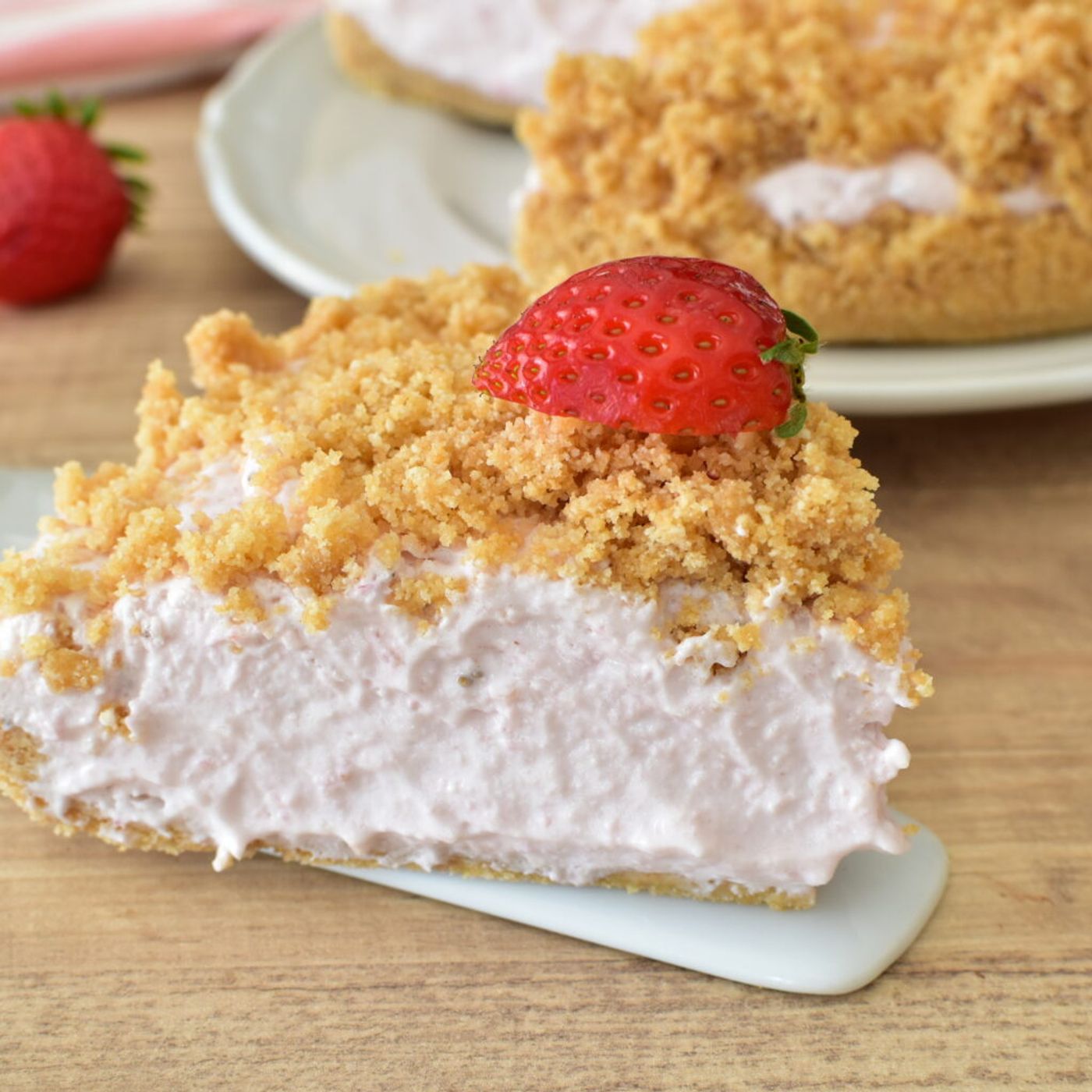 Torta fredda allo yogurt e fragole