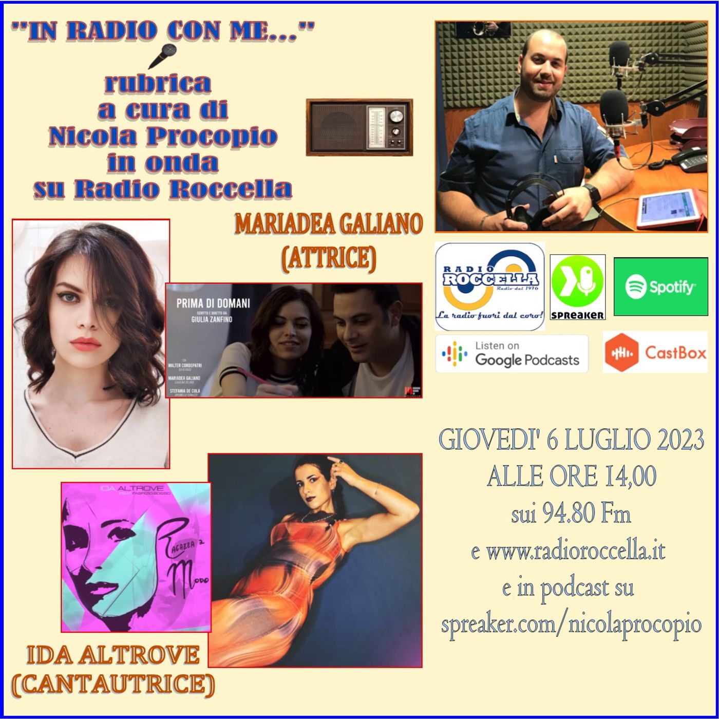 In Radio con me - Intervista ad Mariadea Galiano e Ida Altrove 06-07-2023 episode artwork
