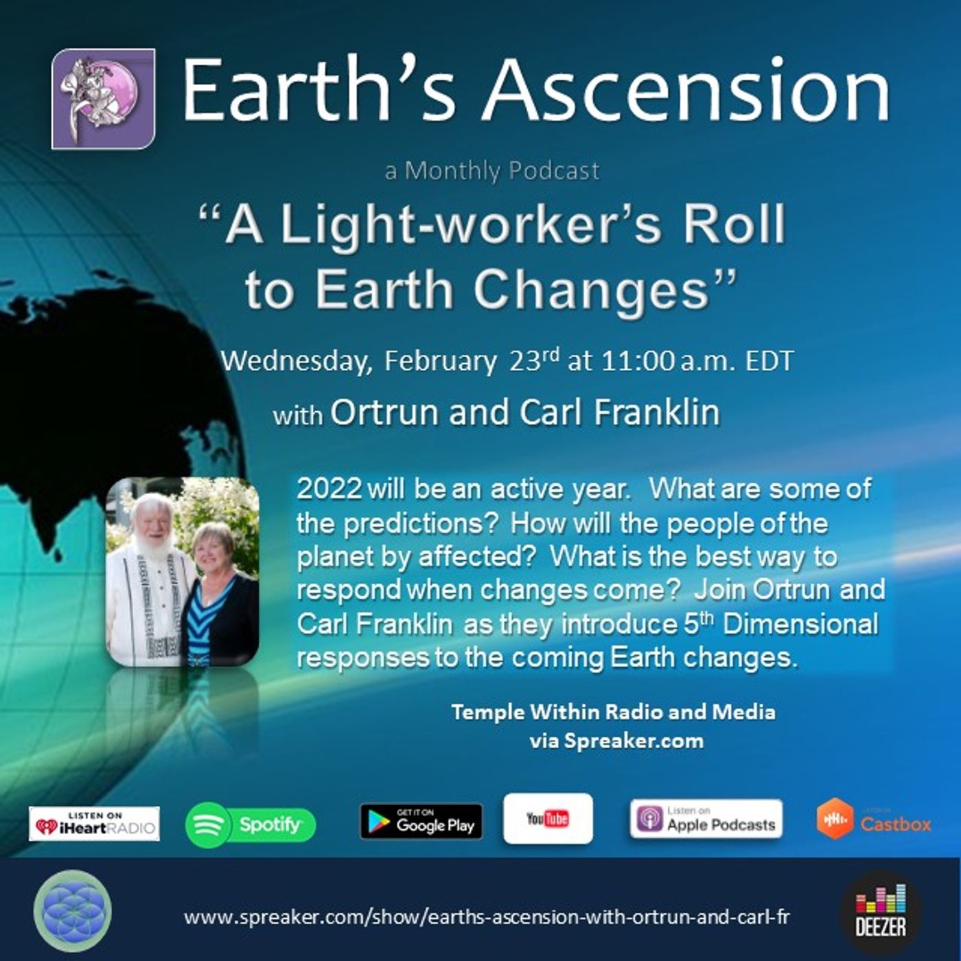 Earth\'s Ascension with Ortrun and Carl Franklin