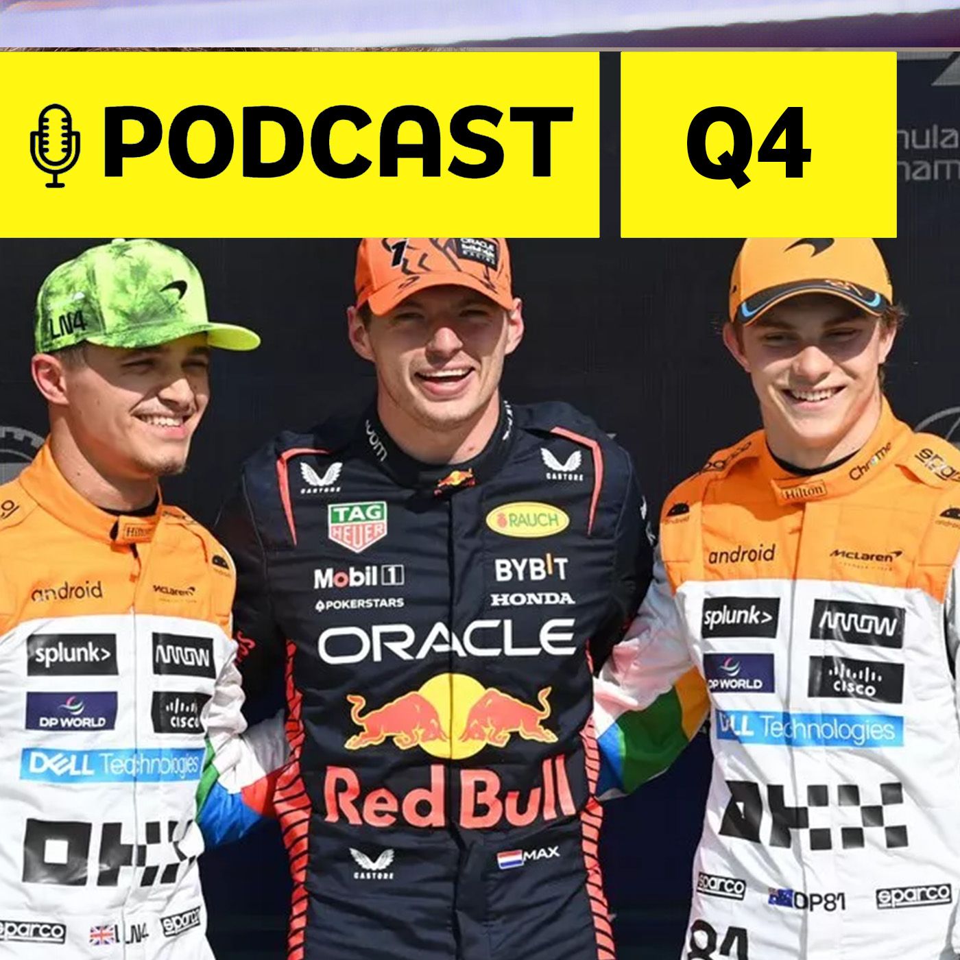 Podcast Q4 - Verstappen bate Norris pela pole, Piastri é 3º, Ferraris à frente da Mercedes, Pérez só 16º! episode artwork