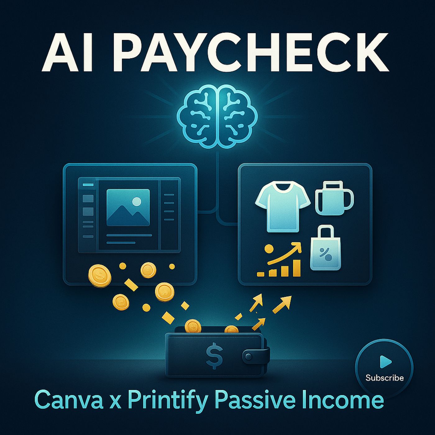 Build passive income with Canva and Printify