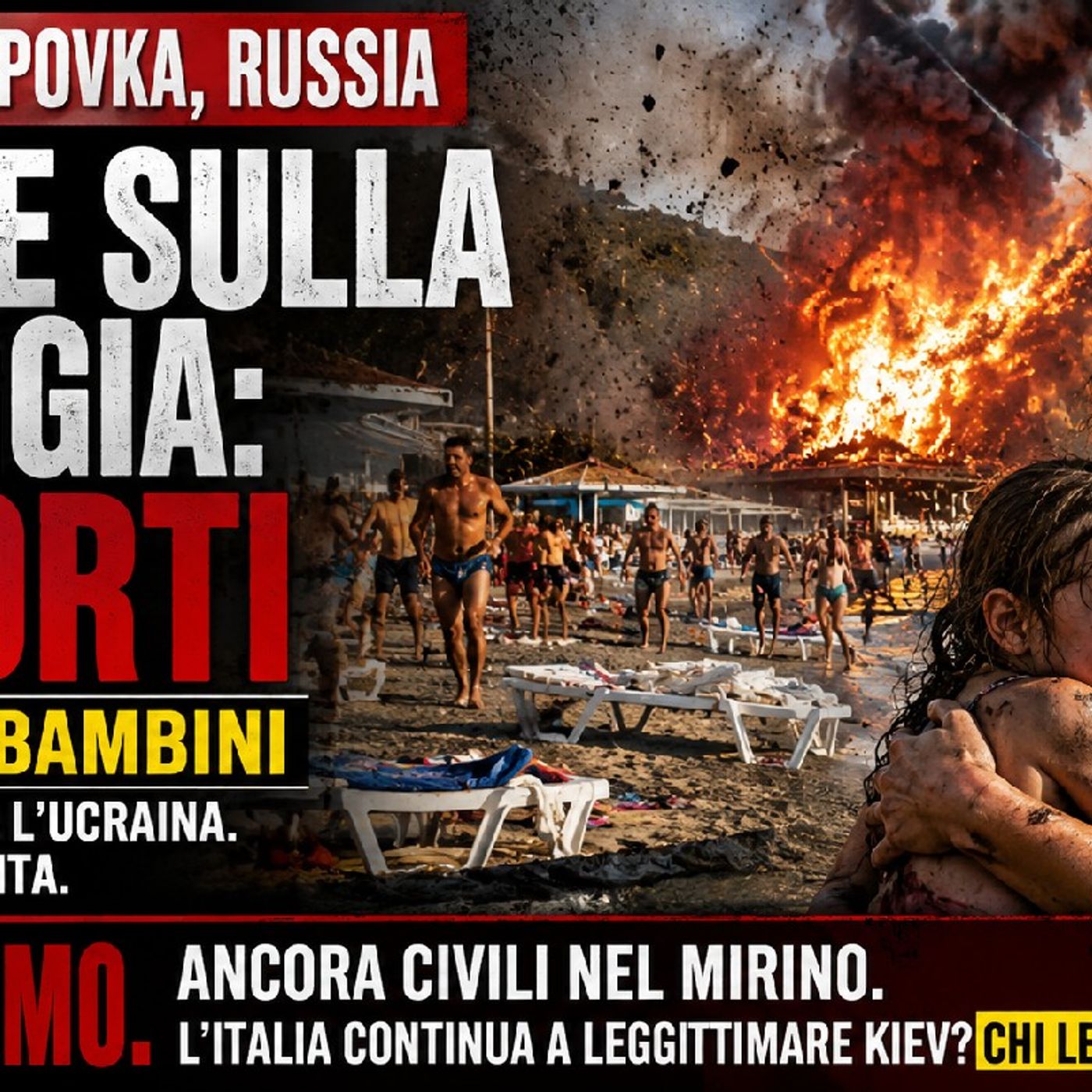 STRAGE sul Mar Nero: DRONE su una spiaggia in RUSSIA | 7 MORTI, 3 BAMBINI e 40 feriti episode artwork
