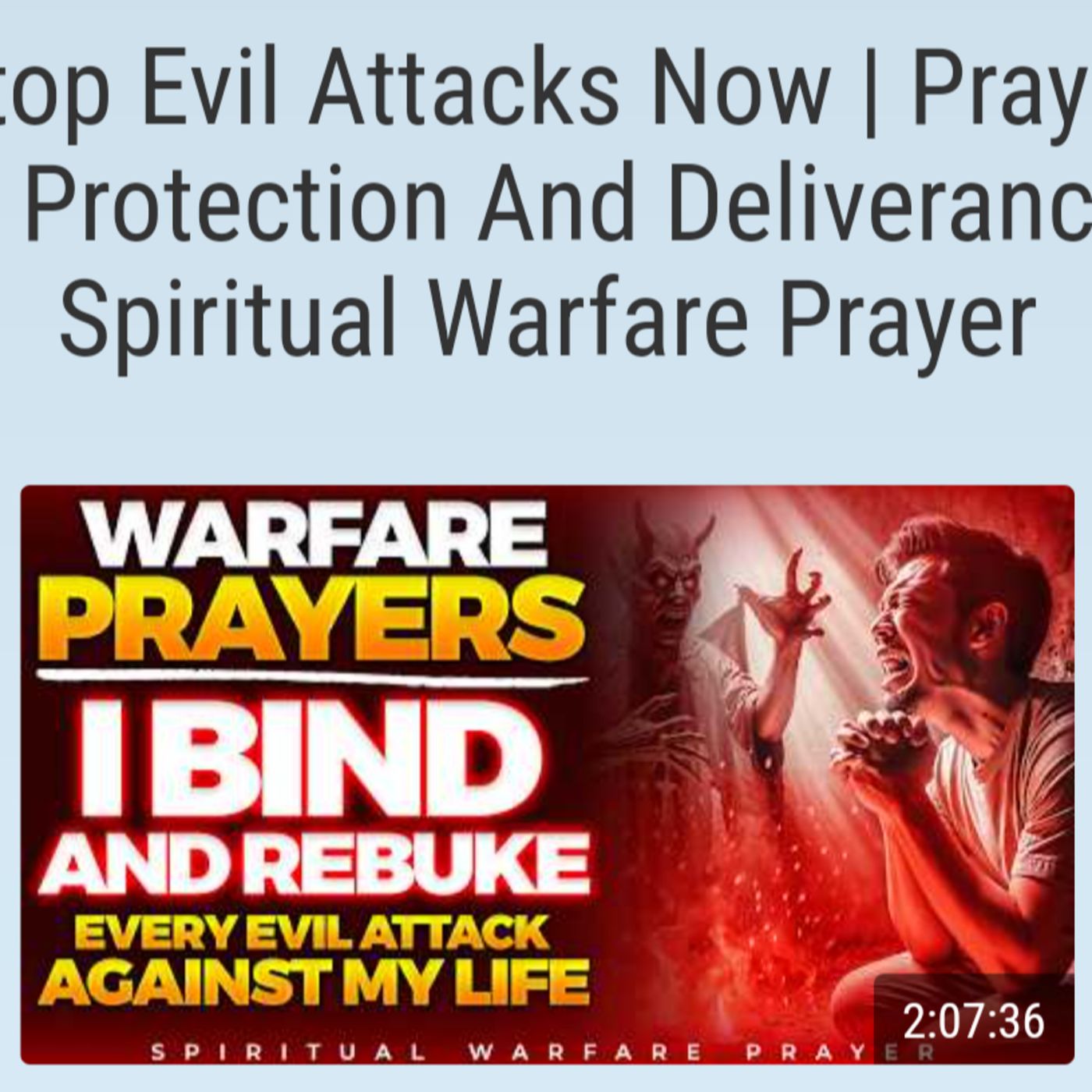 Stop Evil Attacks Now | Prayer Of Protection And Deliverance | Spiritual Warfare Prayer episode artwork