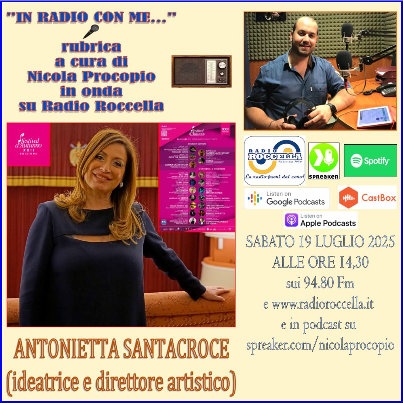 In Radio con me - Intervista ad Antonietta Santacroce 19-07-2025 episode artwork