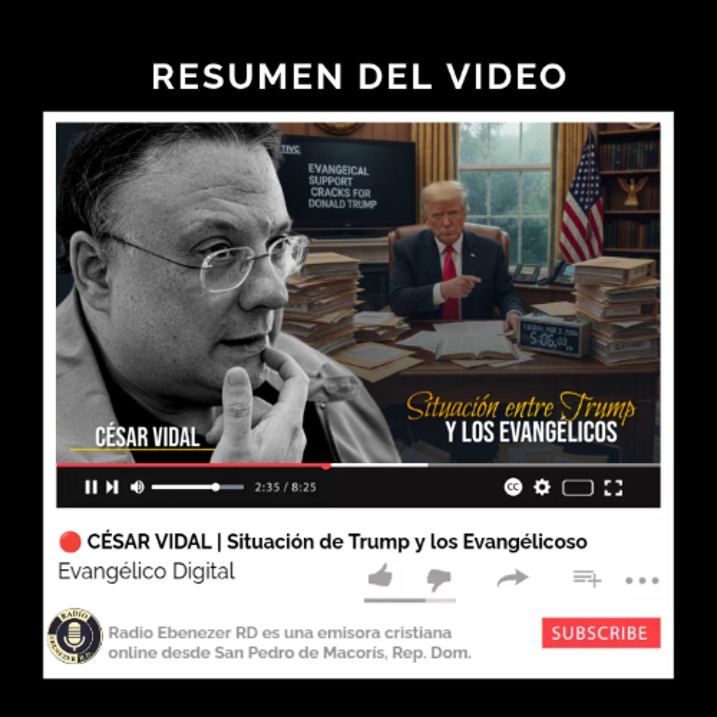 Situación de Trump y los Evangélicos