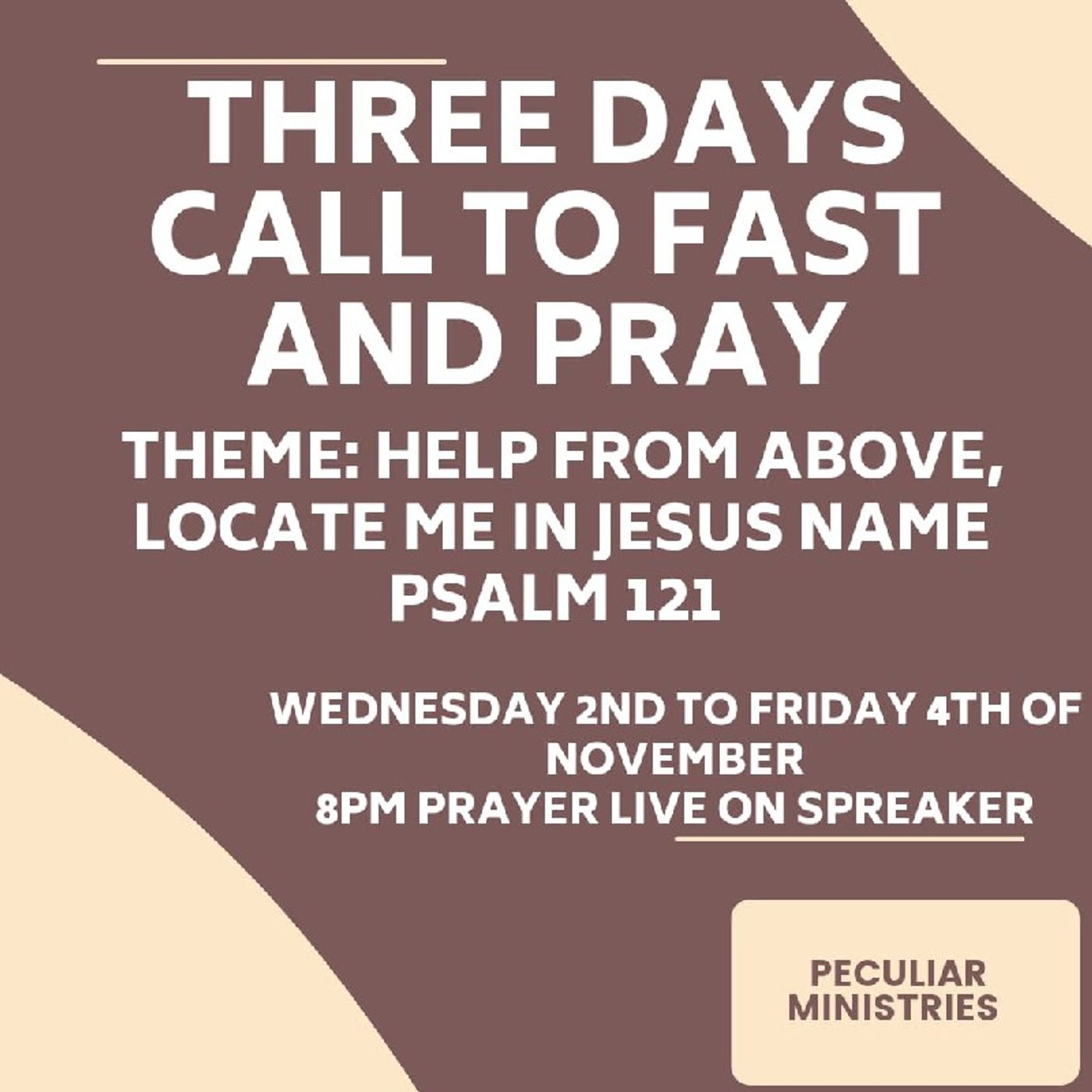 Call to Fast and Pray Day 3 - Friday November 4, 2022 episode artwork